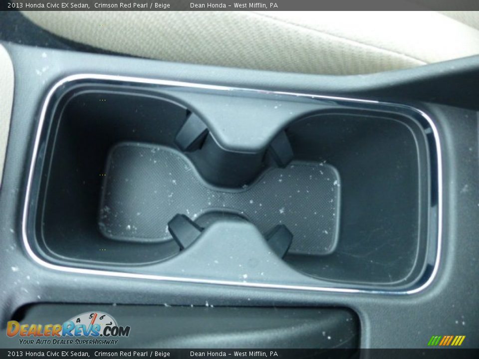 2013 Honda Civic EX Sedan Crimson Red Pearl / Beige Photo #18