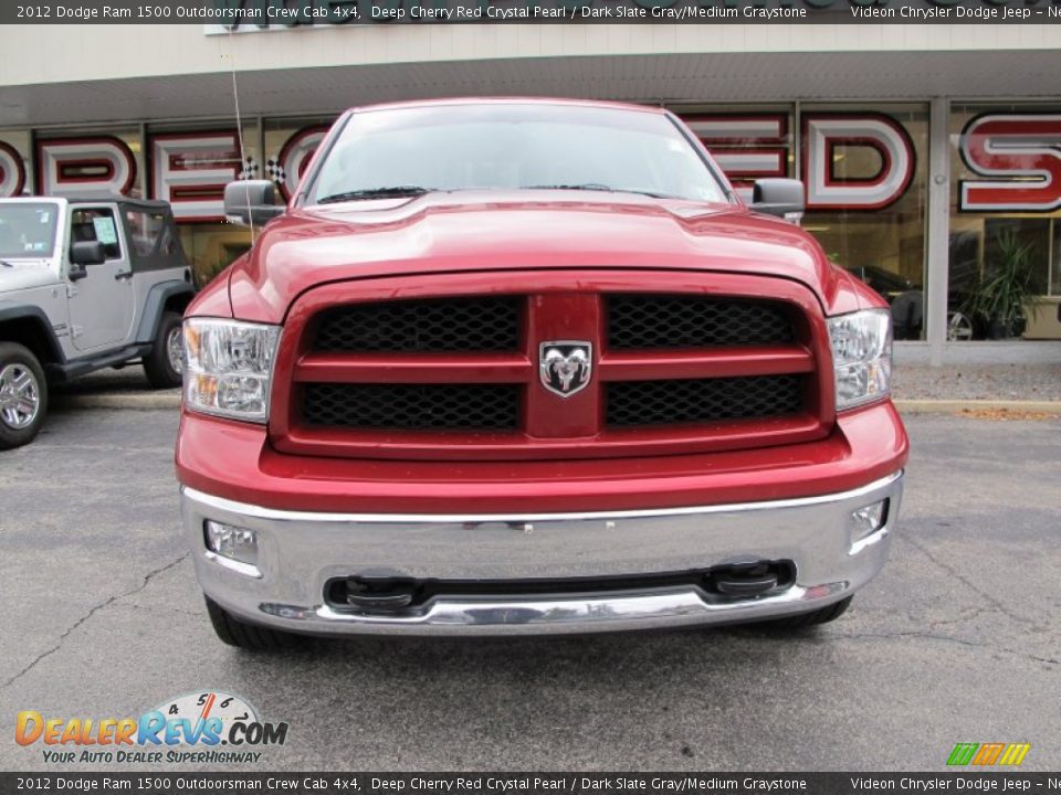 2012 Dodge Ram 1500 Outdoorsman Crew Cab 4x4 Deep Cherry Red Crystal Pearl / Dark Slate Gray/Medium Graystone Photo #3