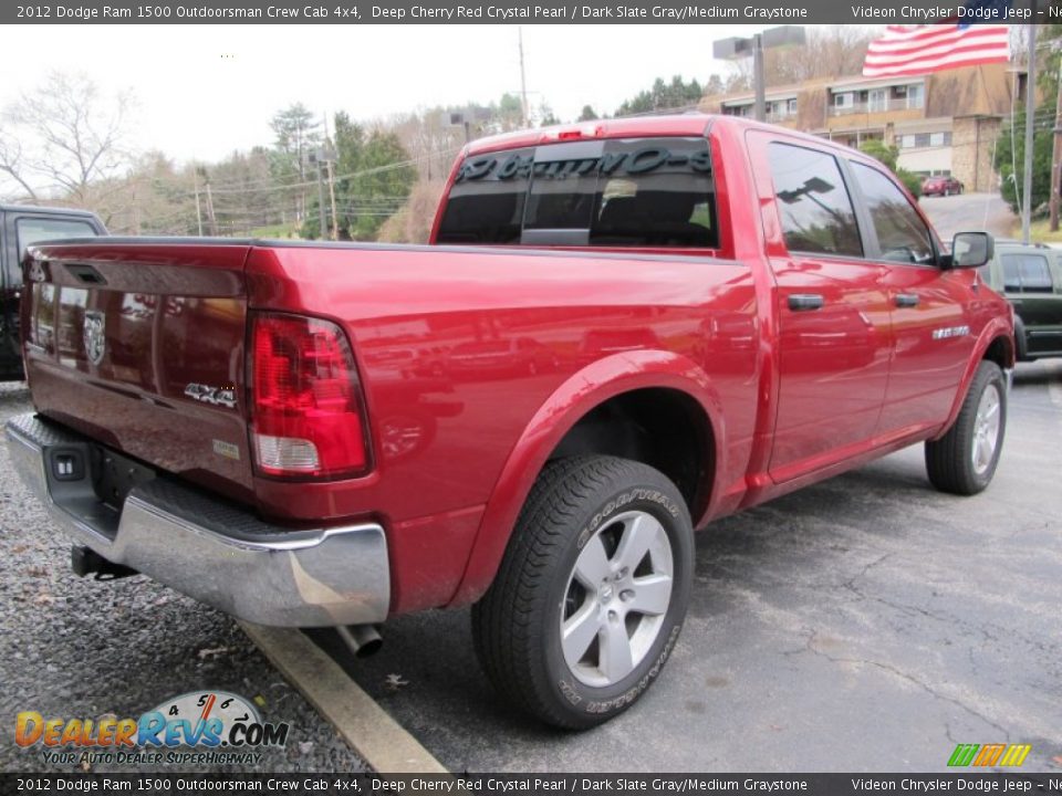 2012 Dodge Ram 1500 Outdoorsman Crew Cab 4x4 Deep Cherry Red Crystal Pearl / Dark Slate Gray/Medium Graystone Photo #6