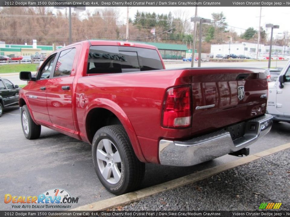 2012 Dodge Ram 1500 Outdoorsman Crew Cab 4x4 Deep Cherry Red Crystal Pearl / Dark Slate Gray/Medium Graystone Photo #8