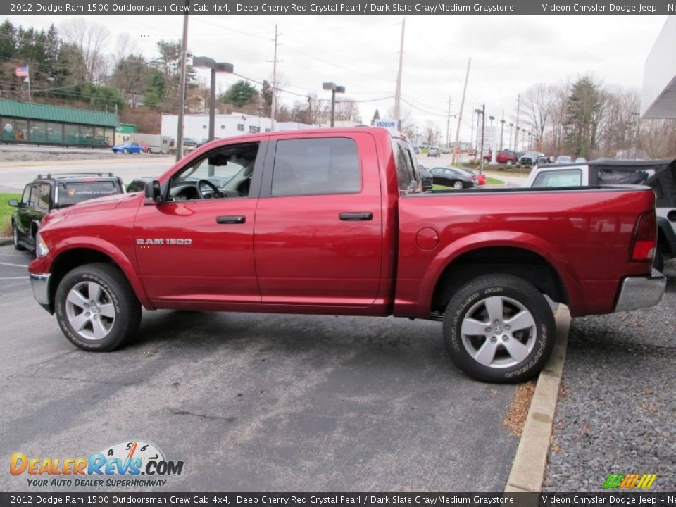 2012 Dodge Ram 1500 Outdoorsman Crew Cab 4x4 Deep Cherry Red Crystal Pearl / Dark Slate Gray/Medium Graystone Photo #9