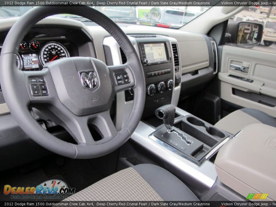 Dark Slate Gray/Medium Graystone Interior - 2012 Dodge Ram 1500 Outdoorsman Crew Cab 4x4 Photo #10