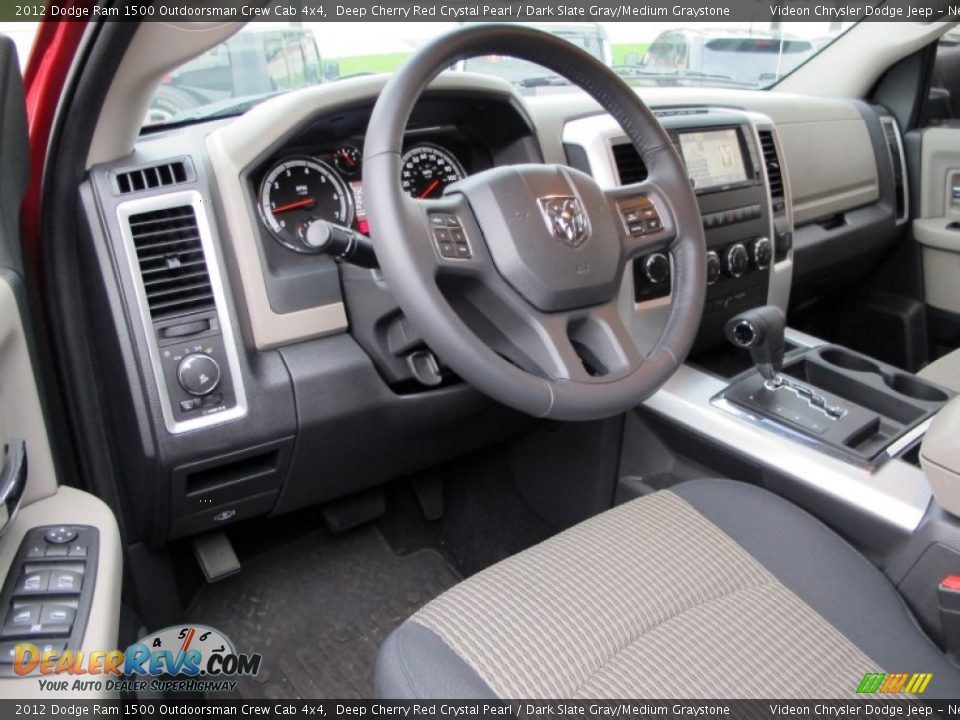 Dark Slate Gray/Medium Graystone Interior - 2012 Dodge Ram 1500 Outdoorsman Crew Cab 4x4 Photo #11