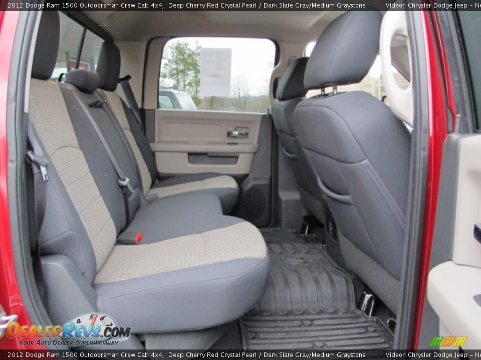 Rear Seat of 2012 Dodge Ram 1500 Outdoorsman Crew Cab 4x4 Photo #17