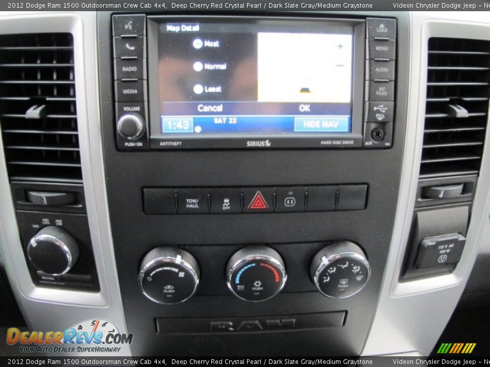 2012 Dodge Ram 1500 Outdoorsman Crew Cab 4x4 Deep Cherry Red Crystal Pearl / Dark Slate Gray/Medium Graystone Photo #24