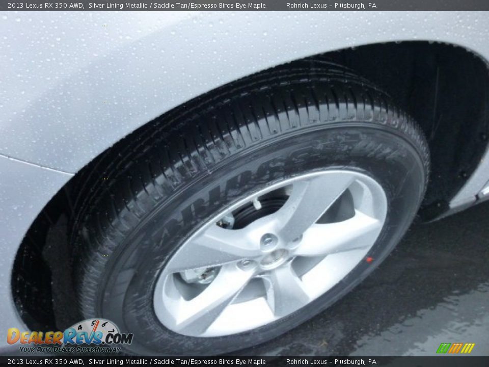 2013 Lexus RX 350 AWD Silver Lining Metallic / Saddle Tan/Espresso Birds Eye Maple Photo #8