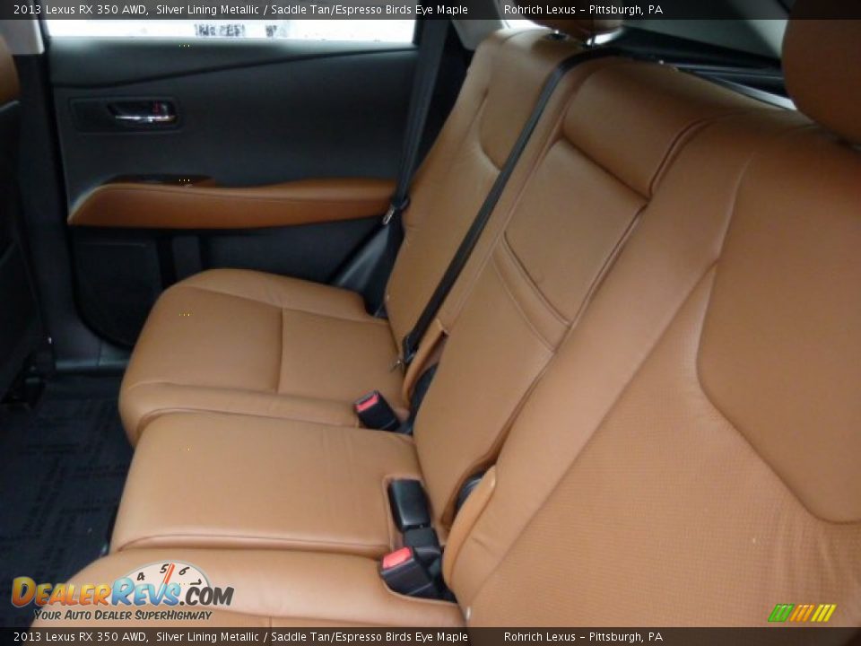 2013 Lexus RX 350 AWD Silver Lining Metallic / Saddle Tan/Espresso Birds Eye Maple Photo #10