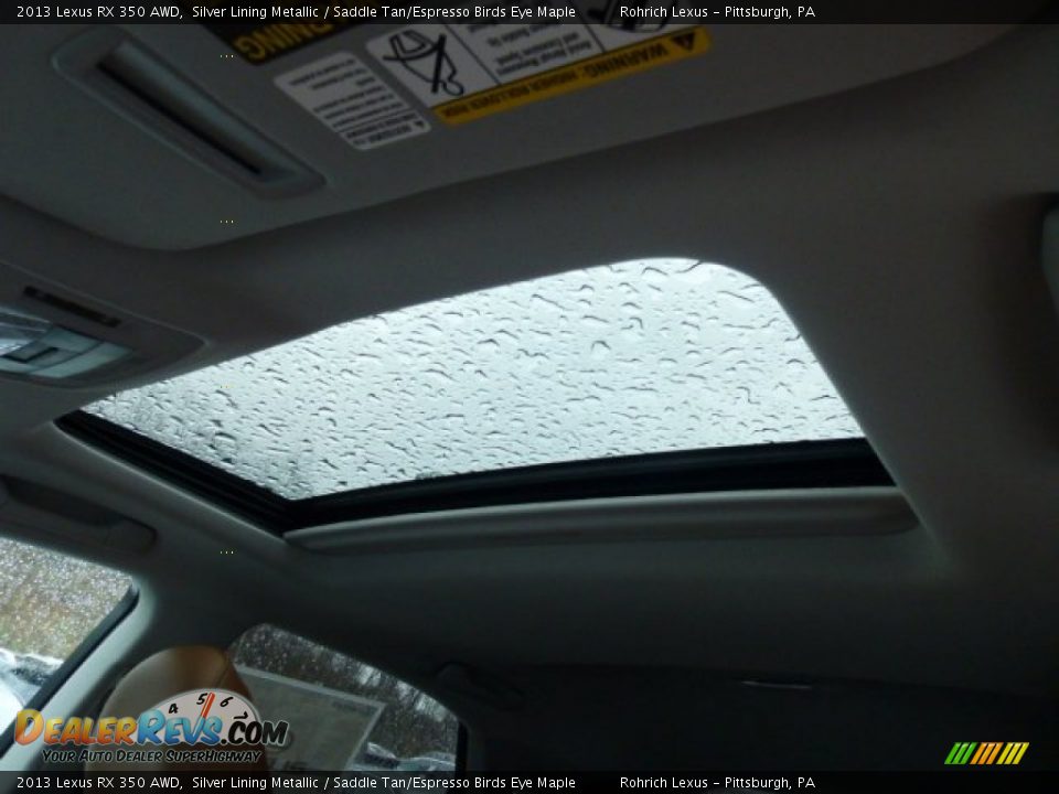 2013 Lexus RX 350 AWD Silver Lining Metallic / Saddle Tan/Espresso Birds Eye Maple Photo #14