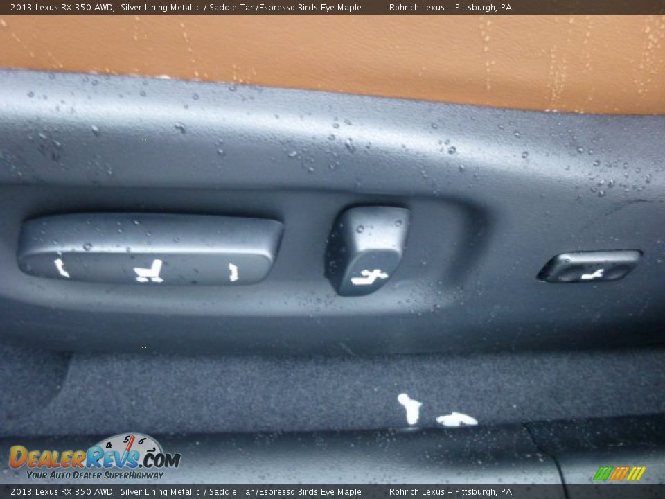 2013 Lexus RX 350 AWD Silver Lining Metallic / Saddle Tan/Espresso Birds Eye Maple Photo #15