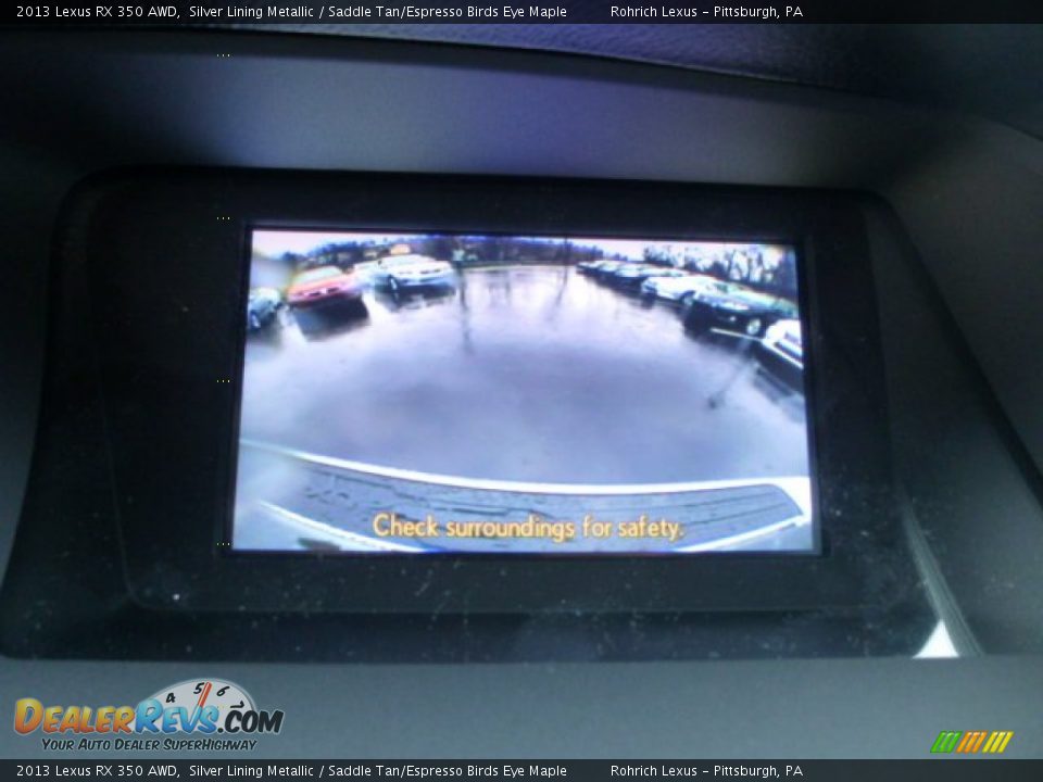 2013 Lexus RX 350 AWD Silver Lining Metallic / Saddle Tan/Espresso Birds Eye Maple Photo #17