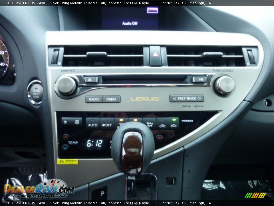 2013 Lexus RX 350 AWD Silver Lining Metallic / Saddle Tan/Espresso Birds Eye Maple Photo #18