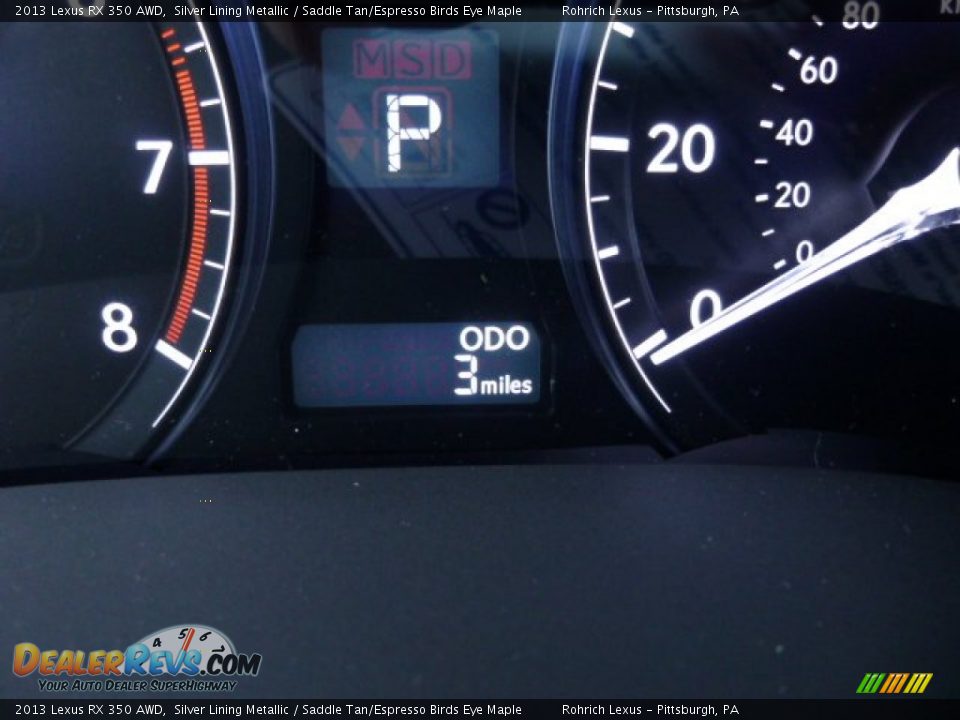 2013 Lexus RX 350 AWD Silver Lining Metallic / Saddle Tan/Espresso Birds Eye Maple Photo #19