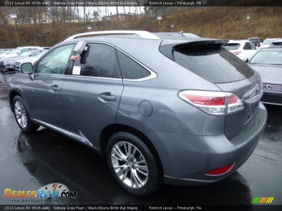 2013 Lexus RX 450h AWD Nebula Gray Pearl / Black/Ebony Birds Eye Maple Photo #2