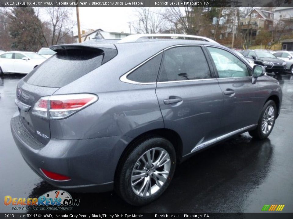 2013 Lexus RX 450h AWD Nebula Gray Pearl / Black/Ebony Birds Eye Maple Photo #4