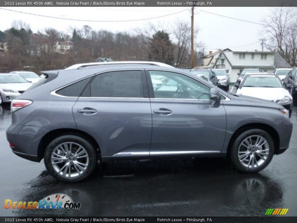 2013 Lexus RX 450h AWD Nebula Gray Pearl / Black/Ebony Birds Eye Maple Photo #5
