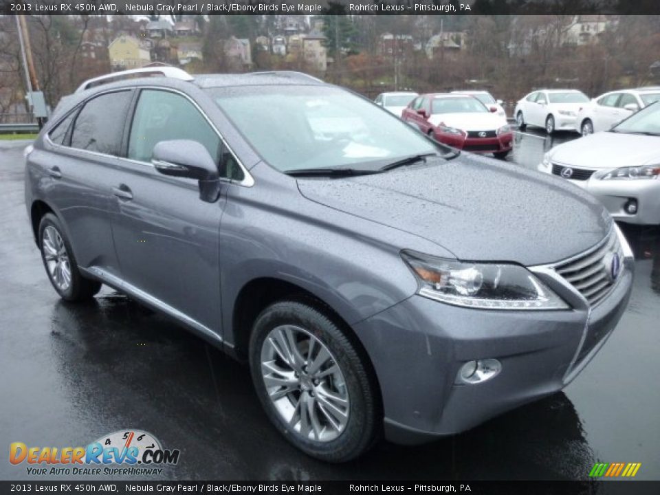 2013 Lexus RX 450h AWD Nebula Gray Pearl / Black/Ebony Birds Eye Maple Photo #6