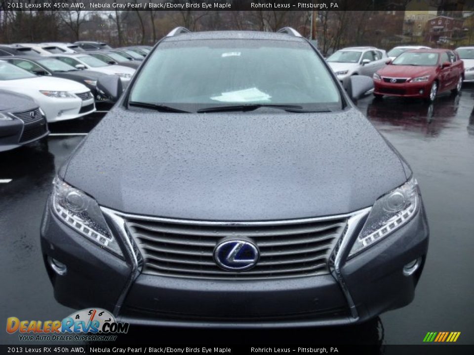2013 Lexus RX 450h AWD Nebula Gray Pearl / Black/Ebony Birds Eye Maple Photo #7