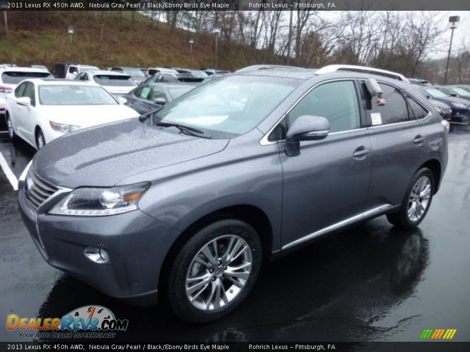 2013 Lexus RX 450h AWD Nebula Gray Pearl / Black/Ebony Birds Eye Maple Photo #8