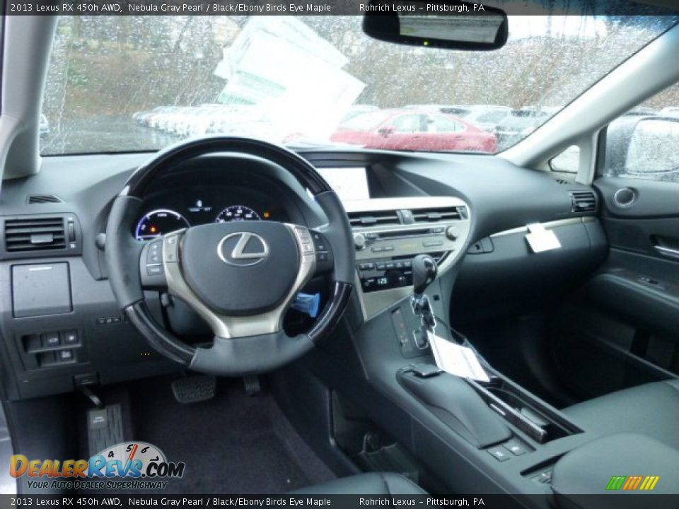 2013 Lexus RX 450h AWD Nebula Gray Pearl / Black/Ebony Birds Eye Maple Photo #12
