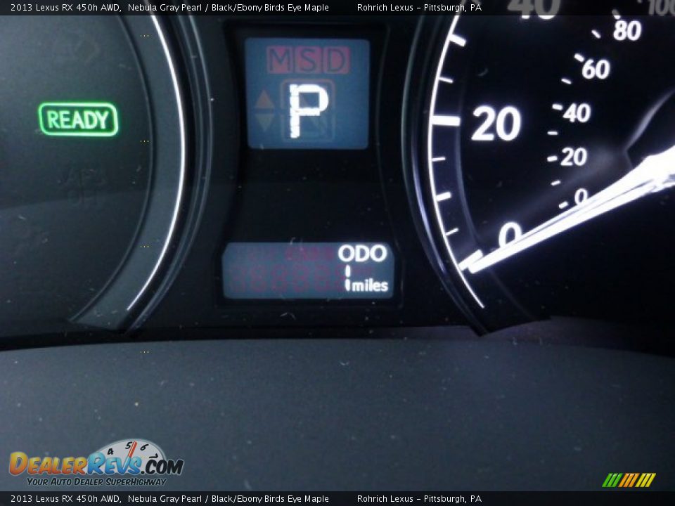 2013 Lexus RX 450h AWD Nebula Gray Pearl / Black/Ebony Birds Eye Maple Photo #19