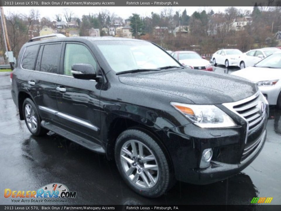 2013 Lexus LX 570 Black Onyx / Parchment/Mahogany Accents Photo #6
