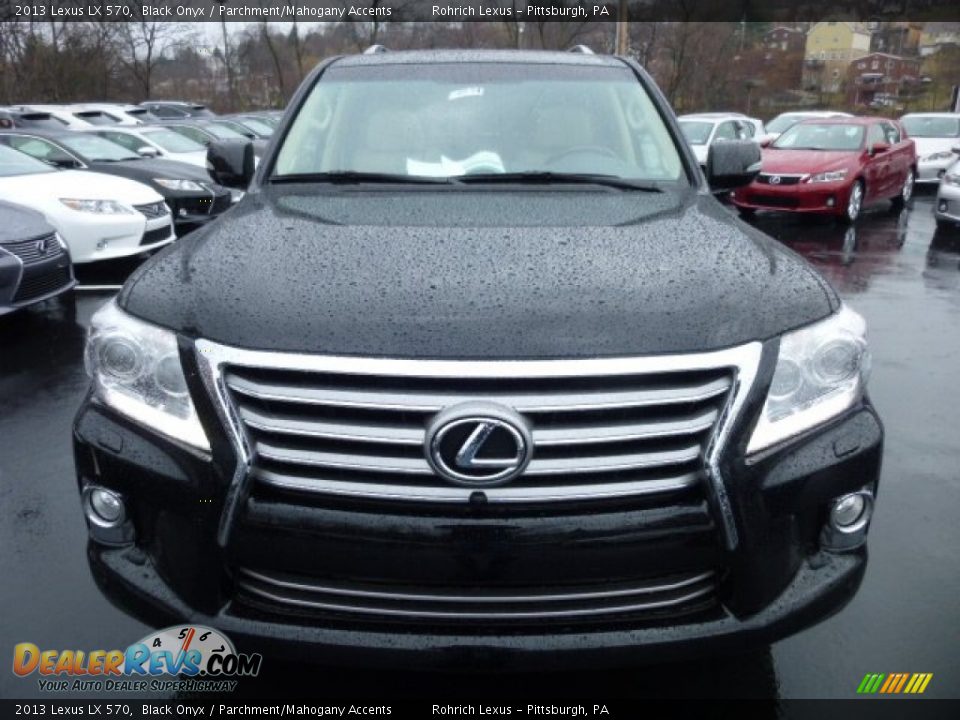 2013 Lexus LX 570 Black Onyx / Parchment/Mahogany Accents Photo #7