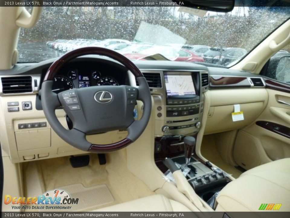 2013 Lexus LX 570 Black Onyx / Parchment/Mahogany Accents Photo #14