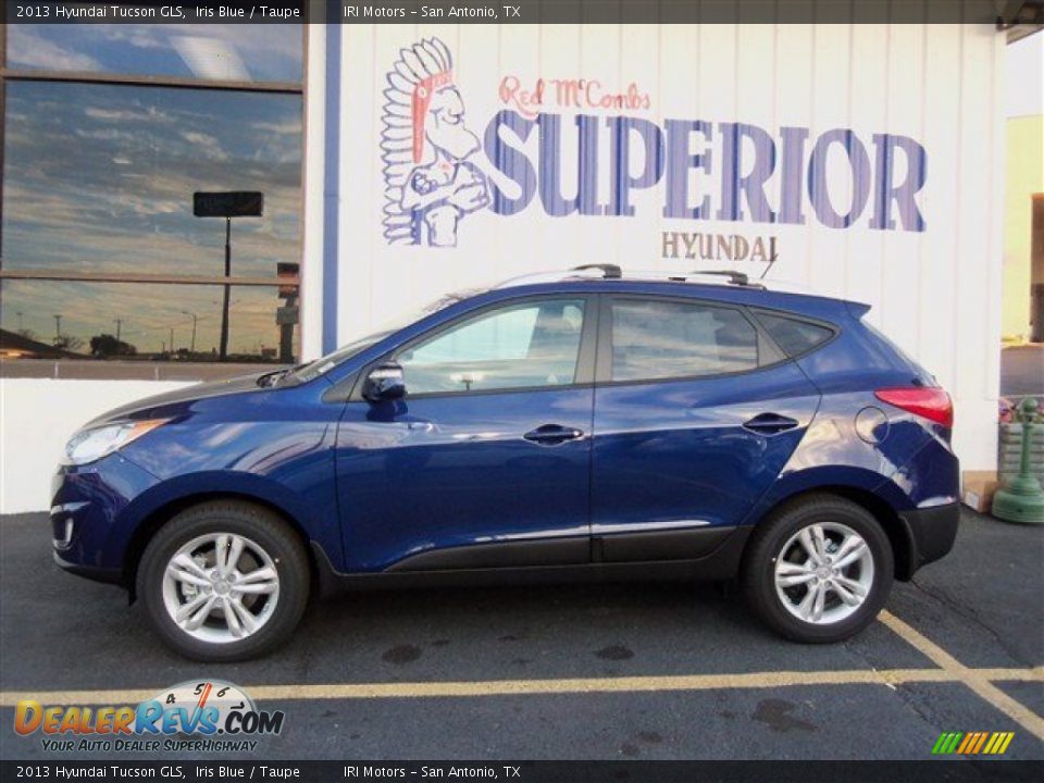 2013 Hyundai Tucson GLS Iris Blue / Taupe Photo #5