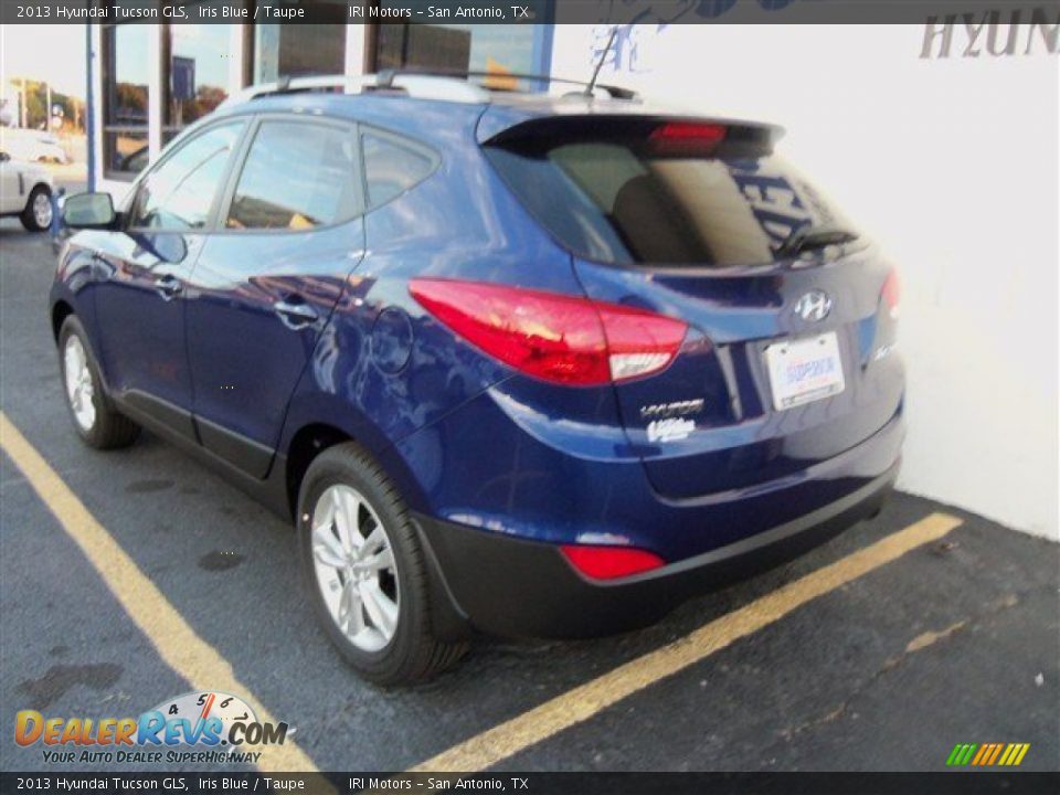 2013 Hyundai Tucson GLS Iris Blue / Taupe Photo #6