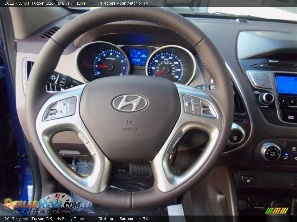 2013 Hyundai Tucson GLS Iris Blue / Taupe Photo #14