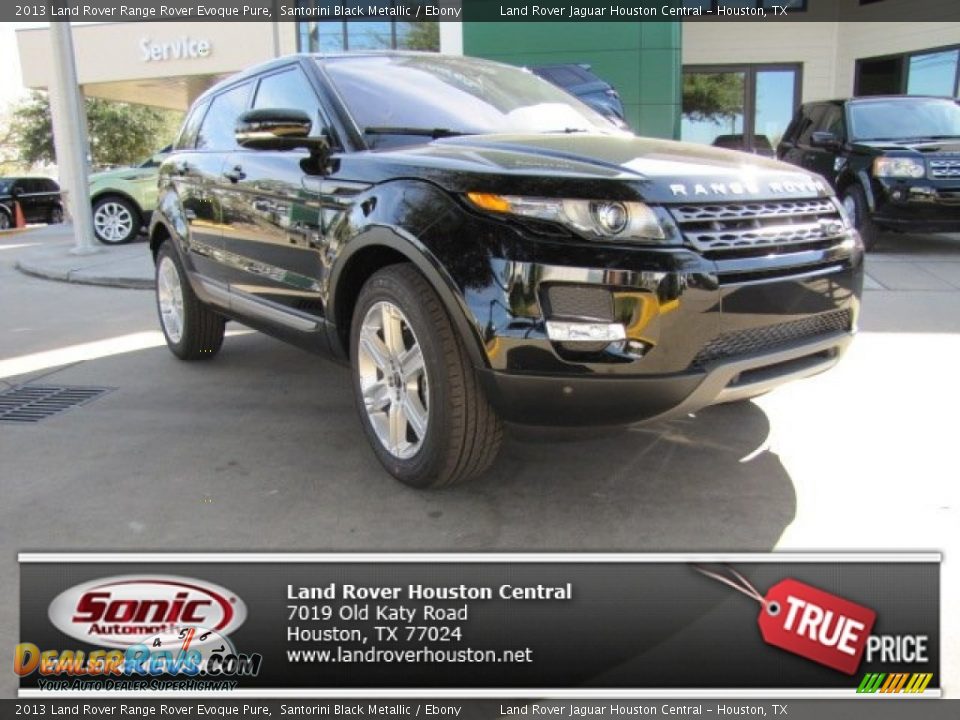 2013 Land Rover Range Rover Evoque Pure Santorini Black Metallic / Ebony Photo #1