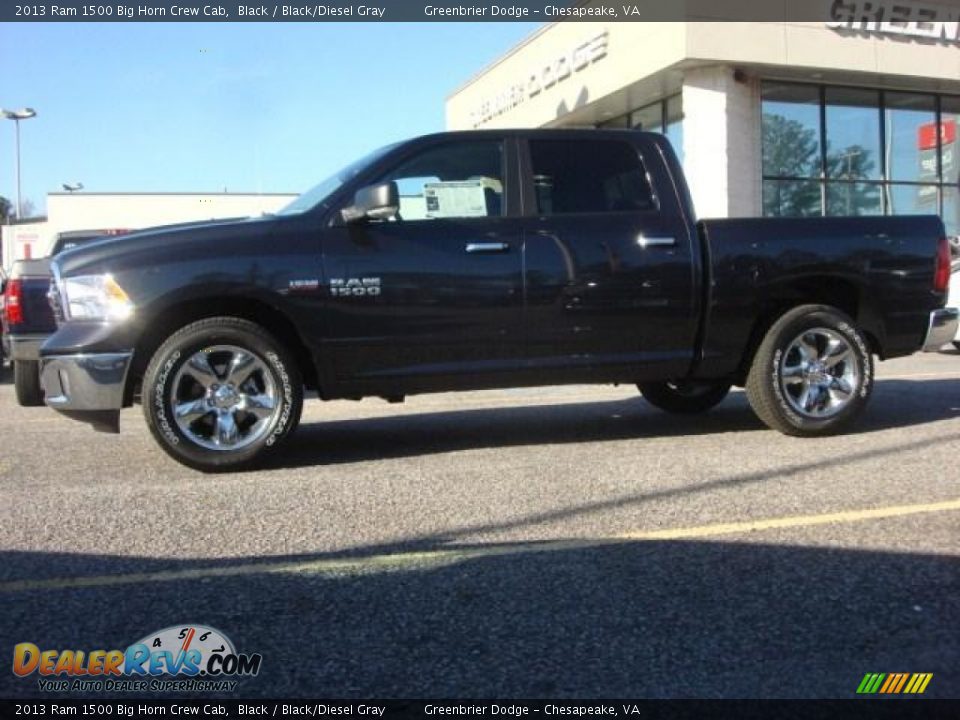 2013 Ram 1500 Big Horn Crew Cab Black / Black/Diesel Gray Photo #2