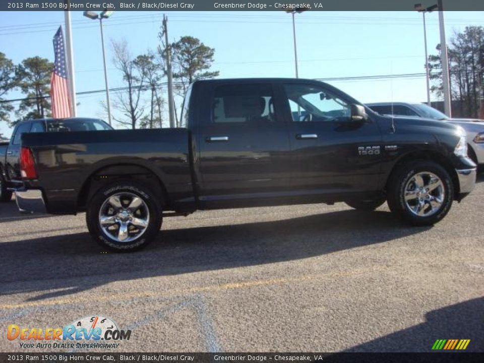2013 Ram 1500 Big Horn Crew Cab Black / Black/Diesel Gray Photo #4