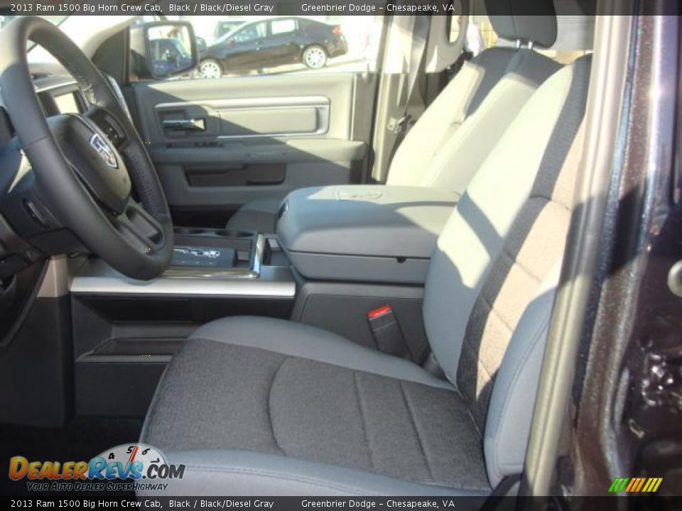 2013 Ram 1500 Big Horn Crew Cab Black / Black/Diesel Gray Photo #5