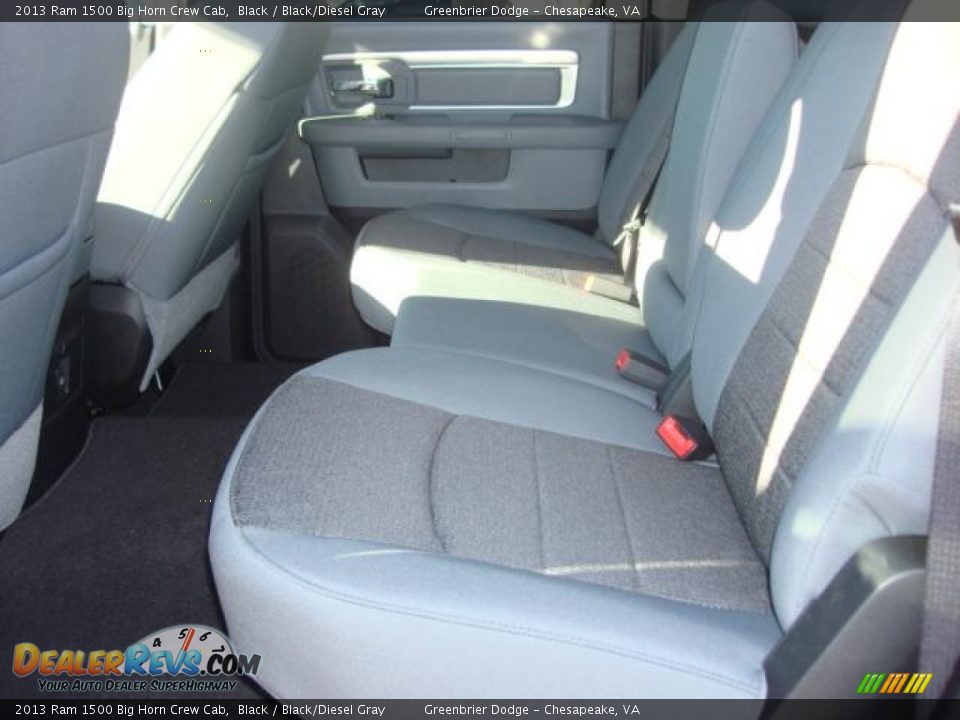 2013 Ram 1500 Big Horn Crew Cab Black / Black/Diesel Gray Photo #6