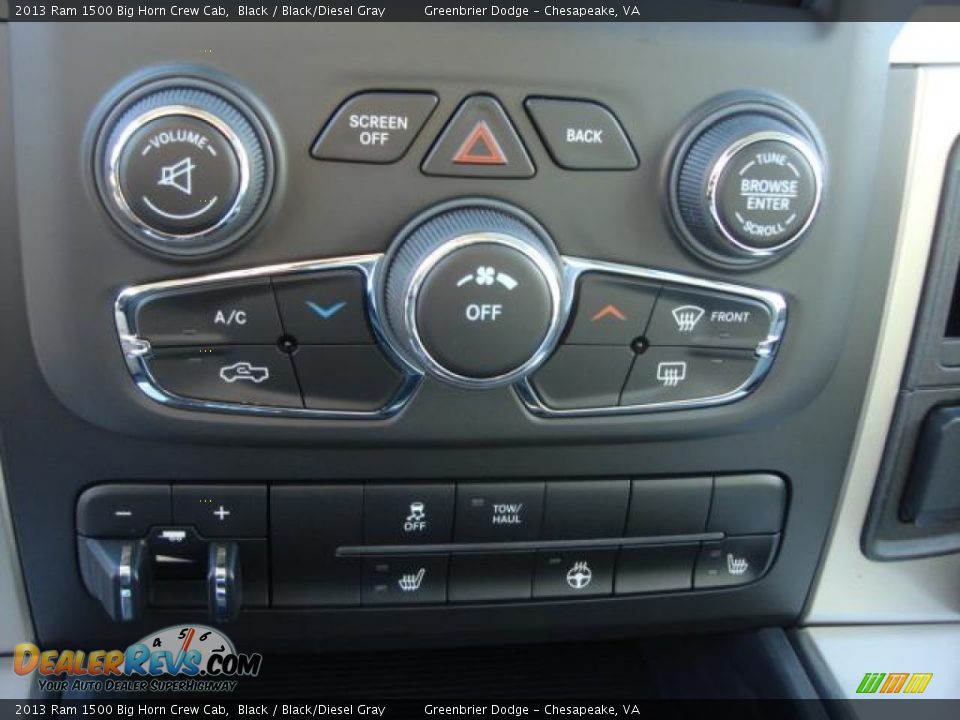 2013 Ram 1500 Big Horn Crew Cab Black / Black/Diesel Gray Photo #9