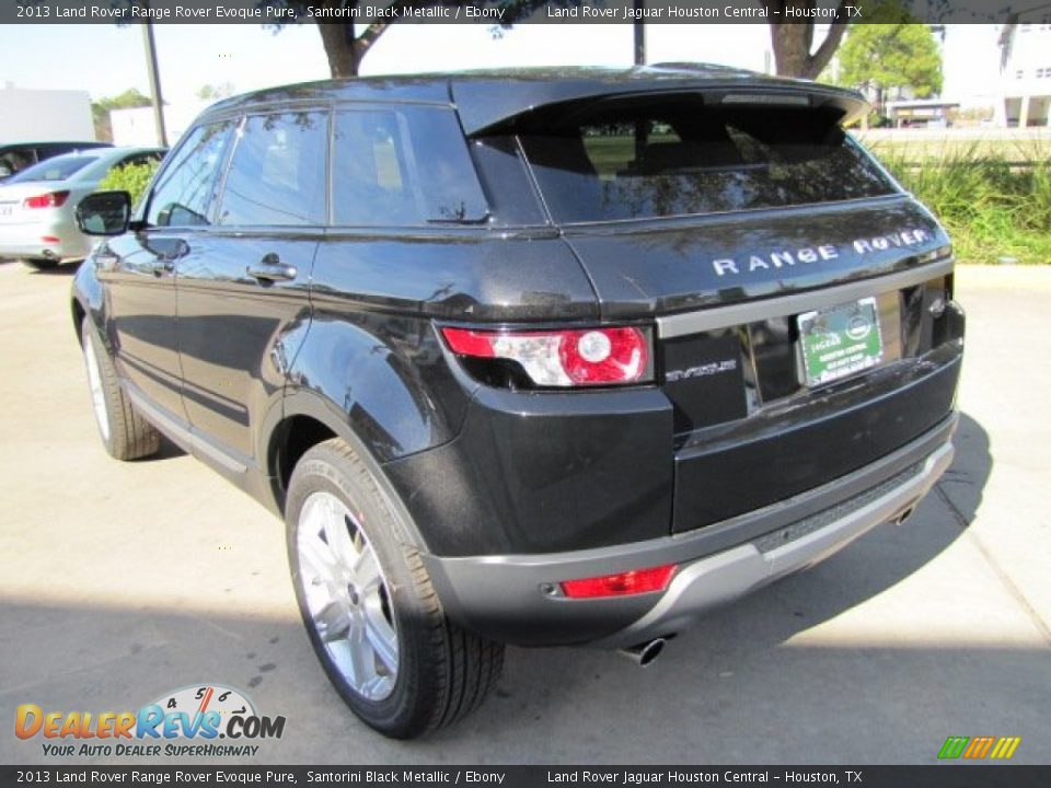 2013 Land Rover Range Rover Evoque Pure Santorini Black Metallic / Ebony Photo #8