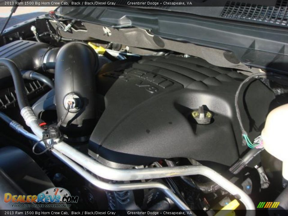 2013 Ram 1500 Big Horn Crew Cab Black / Black/Diesel Gray Photo #11
