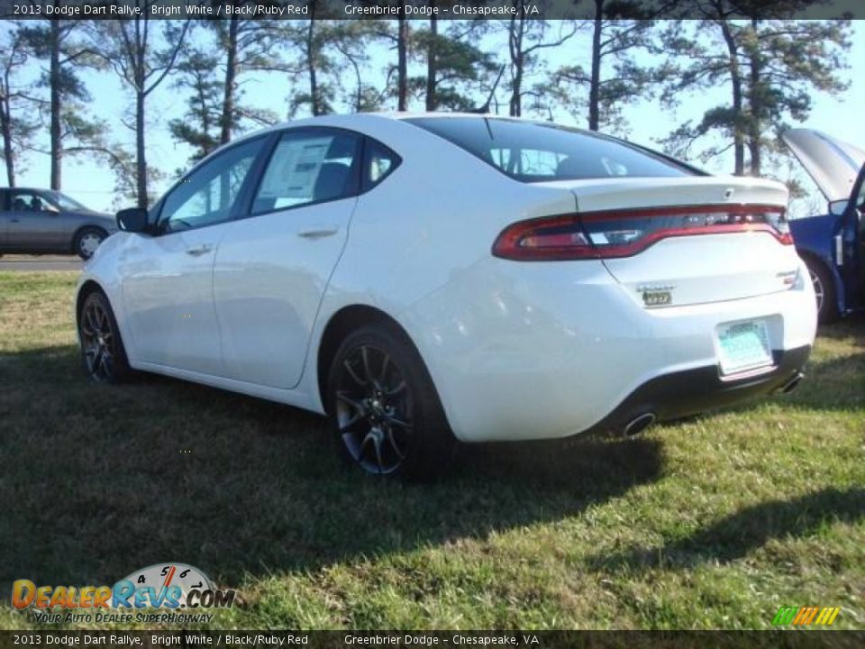 2013 Dodge Dart Rallye Bright White / Black/Ruby Red Photo #1