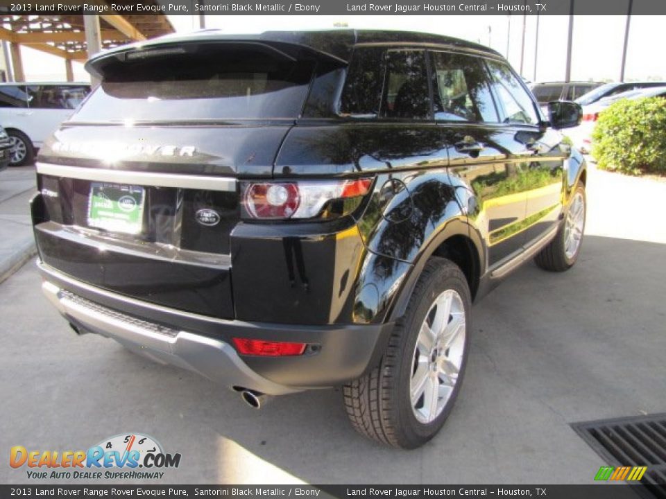 2013 Land Rover Range Rover Evoque Pure Santorini Black Metallic / Ebony Photo #10