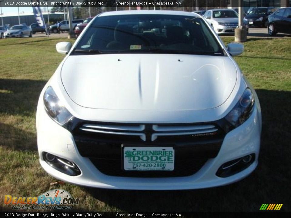 2013 Dodge Dart Rallye Bright White / Black/Ruby Red Photo #5