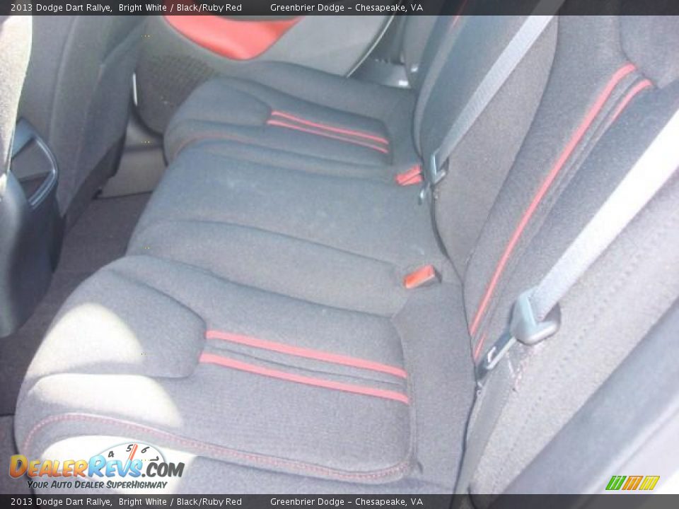 2013 Dodge Dart Rallye Bright White / Black/Ruby Red Photo #7