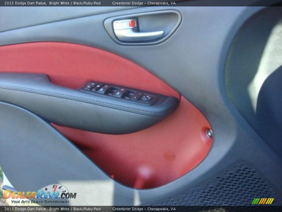 2013 Dodge Dart Rallye Bright White / Black/Ruby Red Photo #8