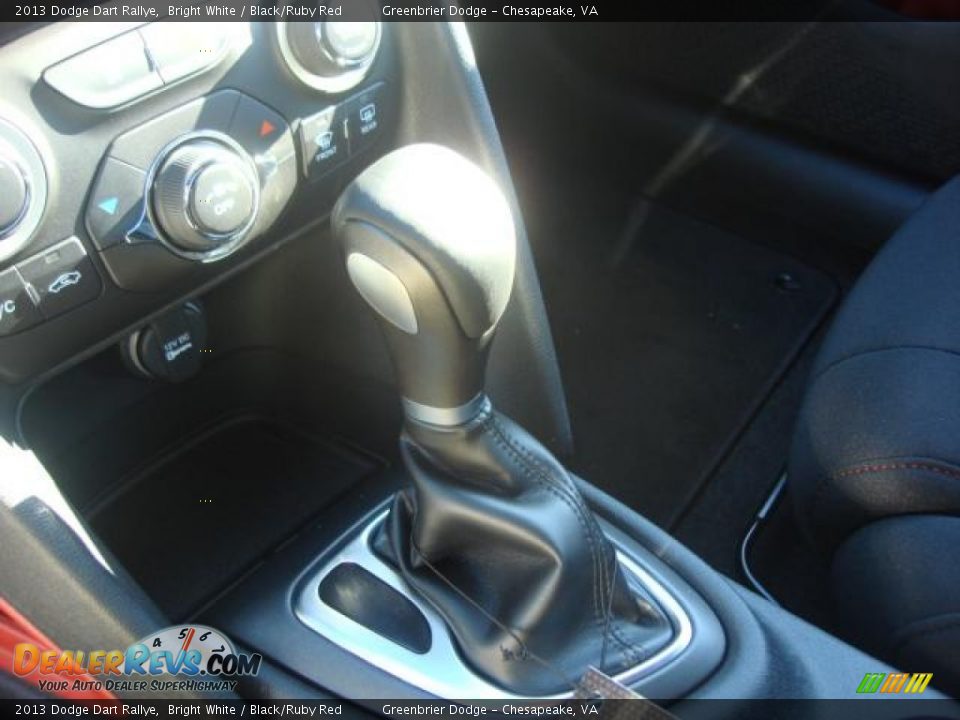 2013 Dodge Dart Rallye Bright White / Black/Ruby Red Photo #10