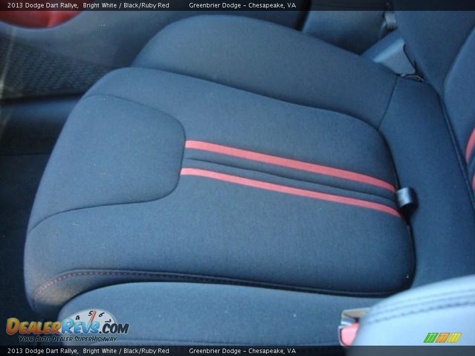 2013 Dodge Dart Rallye Bright White / Black/Ruby Red Photo #11
