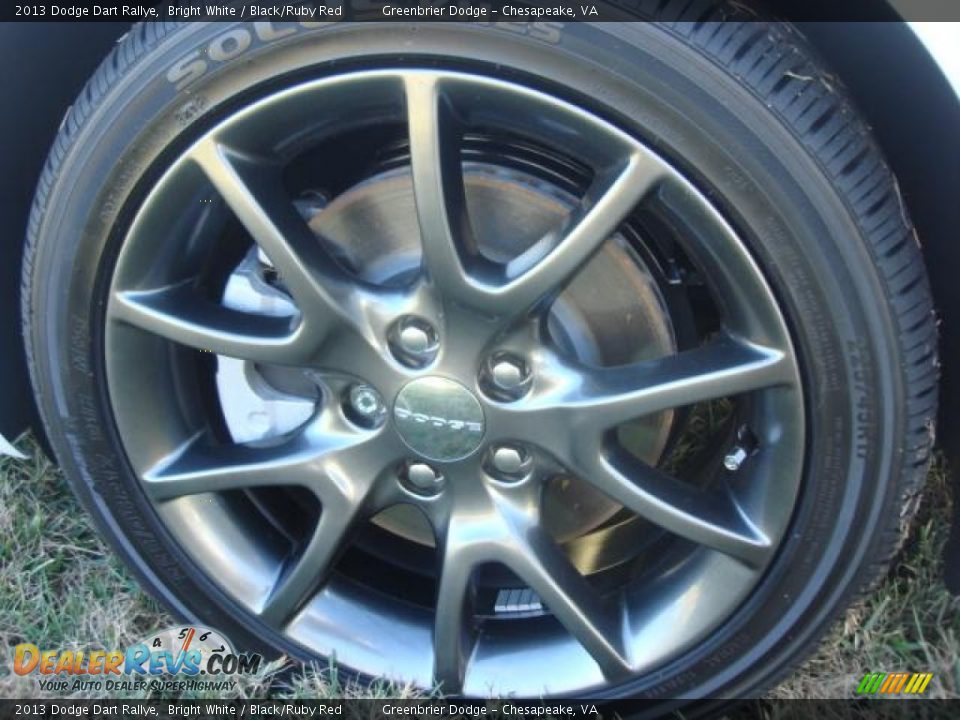 2013 Dodge Dart Rallye Bright White / Black/Ruby Red Photo #13