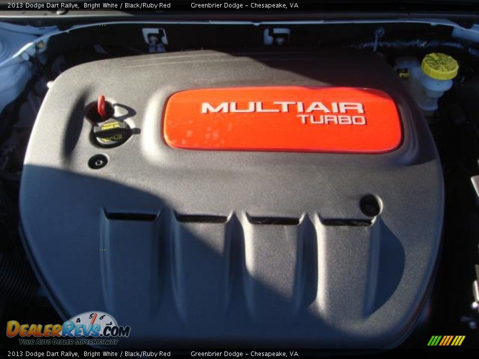 2013 Dodge Dart Rallye Bright White / Black/Ruby Red Photo #14