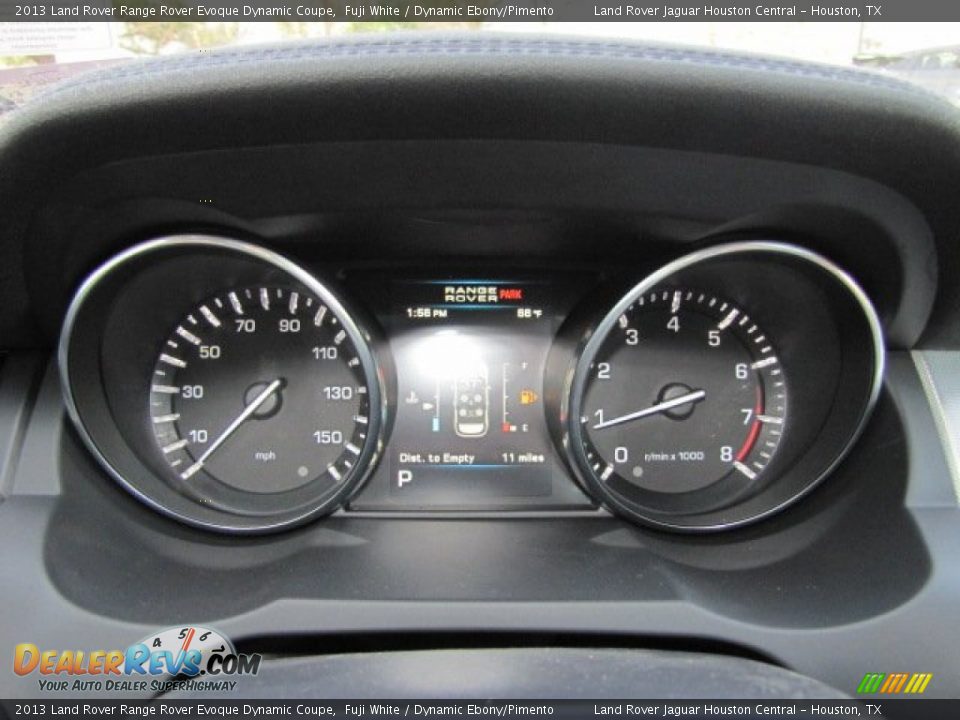 2013 Land Rover Range Rover Evoque Dynamic Coupe Gauges Photo #16