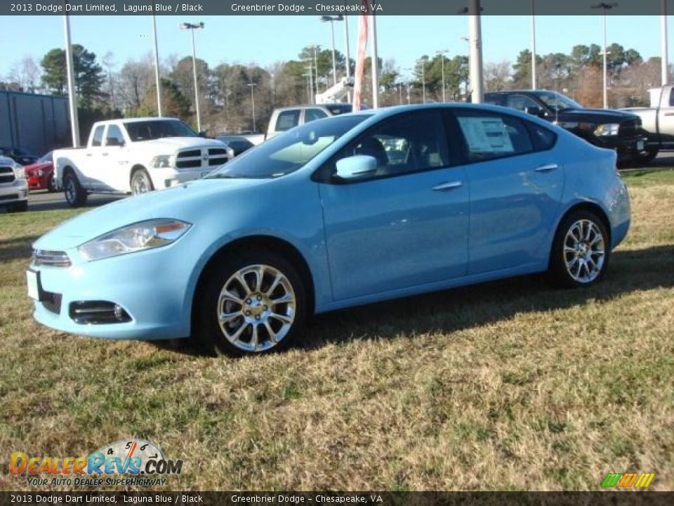 2013 Dodge Dart Limited Laguna Blue / Black Photo #2