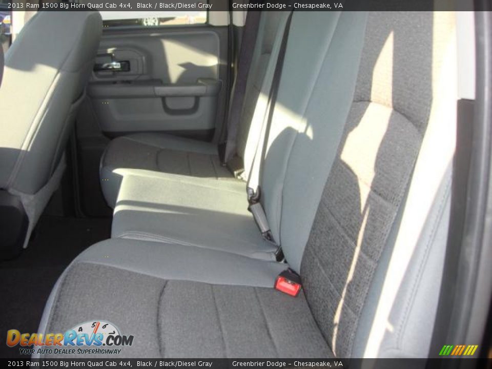 2013 Ram 1500 Big Horn Quad Cab 4x4 Black / Black/Diesel Gray Photo #7